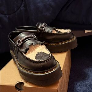 Dr. Martens Adrian Snaffle Platform Hair-On Loafers